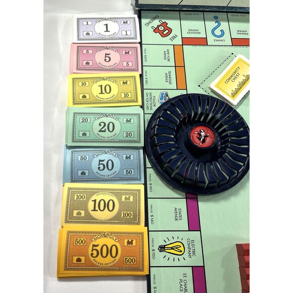 Monopoly Deluxe Edition 1995 Parker Brothers Vintage Board Game - Picture 6 of 14